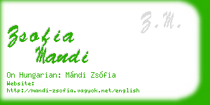 zsofia mandi business card